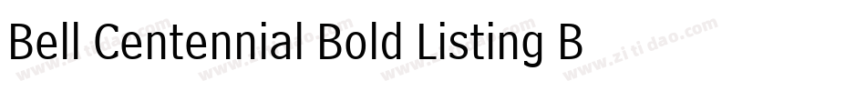 Bell Centennial Bold Listing BT字体转换